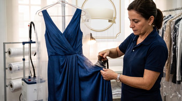 O vestido de festa encostado no armário: por que lavar em casa pode arruinar sua peça especial